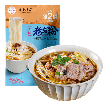 复记老友粉南宁老友粉230g单袋广西老友粉速食扁粉干米粉农家老友酱料调料包酸笋豆豉配料河粉干切粉默认尺寸默认尺寸