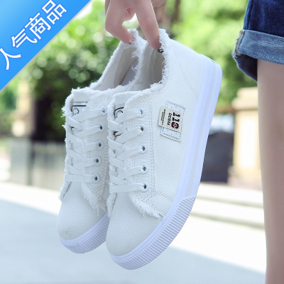 SUNTEK鞋子女潮流休闲鞋小白鞋女夏款时尚百搭学生帆布鞋板鞋老北京布鞋