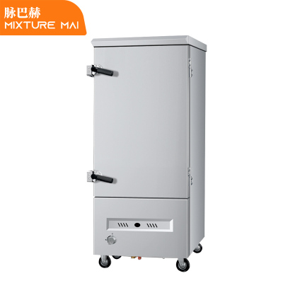 脉巴赫 燃气款12盘电蒸箱商用蒸饭柜饭店食堂不锈钢大容量蒸饭机包子馒头蒸包炉蒸饭车MBH-RX-12