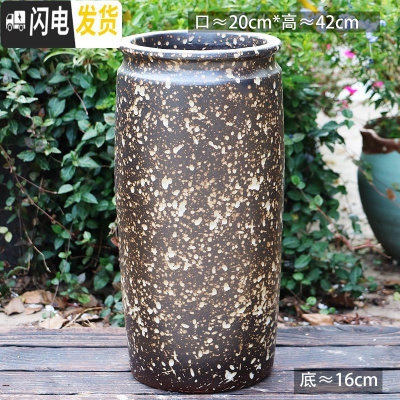 三维工匠法师老桩花盆特大号粗陶陶瓷多肉植物花盆高大号盆栽花盆 L-8 特大花盆容器