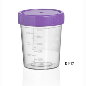 KANG JIAN康健医疗一次性尿杯小便杯 塑料带盖采样量杯 样品杯 100ML250只/箱PP材质旋盖尿杯KJ512