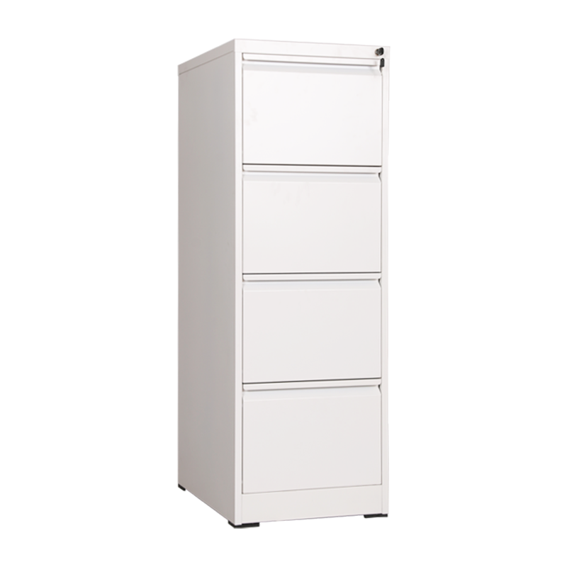 臻远 ZYJJ-800144文件挂劳柜卡箱办公资料柜矮柜A4FC挂快捞柜立式抽屉柜 纯白四抽鹅颈拉手