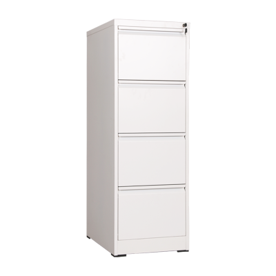 臻远 ZYJJ-800144文件挂劳柜卡箱办公资料柜矮柜A4FC挂快捞柜立式抽屉柜 纯白四抽鹅颈拉手