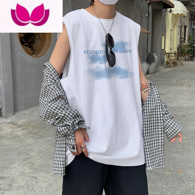 七斓运动背心男健身夏季宽松潮牌ins坎肩上衣胖子大码篮球无袖t恤内搭