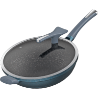 爱仕达(ASD)炒锅魔法石系列4-6人无烟不粘锅34cm能铁铲高端炒菜锅电磁炉通用旗舰正品CL34F2Q