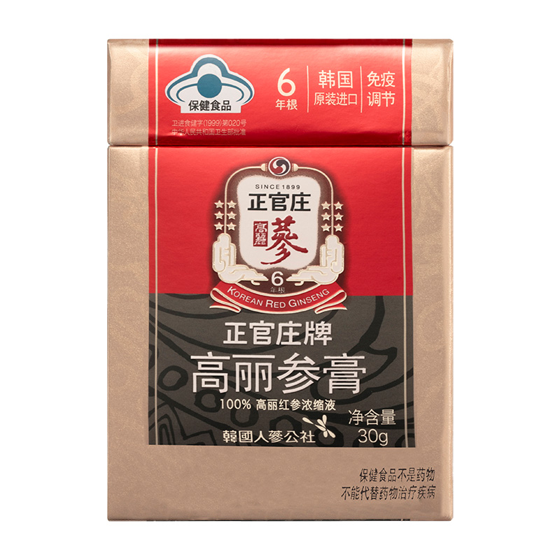 正官庄高丽参膏口感浓郁回味悠长随时享用浓缩精华30g*1罐