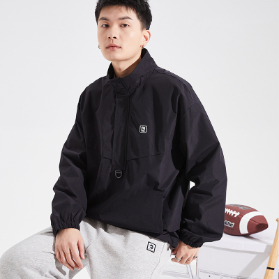 [8.5折价161.4元叠加优惠券]唐狮情侣同码立领半开胸运动短款外套