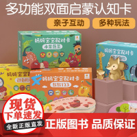 妈妈宝宝配对卡共4盒婴幼儿0-3岁宝宝入门早教益智拼图锻炼手眼协调能力儿童启蒙创意拼接玩具书1-2撕不烂认知卡片读物看图