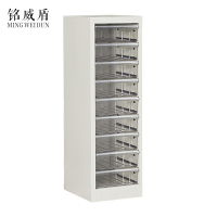 铭威盾文件柜抽屉式票据多层分类箱档案柜合同资料架烘焙收纳样品柜单列9抽柜加厚款