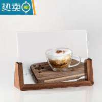 敬平实木照片相框摆台6/7/8寸a4精致亚克力相片定制框架木质摆件展示 黑胡桃木横款(加打印照片) 6寸