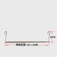三维工匠晾被子晒被架晾衣杆阳台外晒衣杆家用免打孔防盗网伸缩凉衣架衣 全不锈钢高度90cm左右可伸缩1.26-2.26