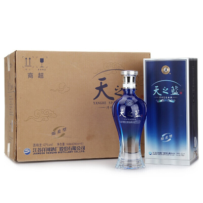 洋河蓝色经典 天之蓝 42度 240ML*6瓶 箱装 浓香型白酒