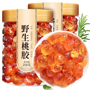 再春堂 桃胶 桃花泪 250克/瓶 精选桃胶 保健茶饮 可搭配雪燕皂角米组合 免洗易泡发 瓶装