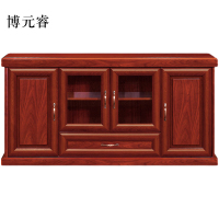 博元睿胡桃色餐边柜简约茶水柜四门1600*400*800