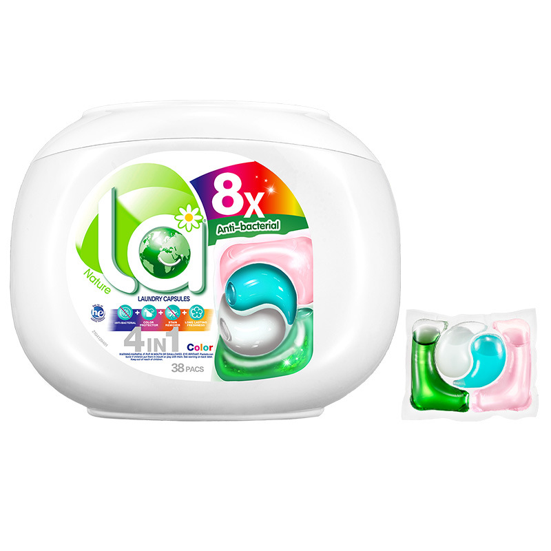 威露士La天然四合一洗衣凝珠38粒除菌持久留香浓缩洗衣液洗衣球 38粒(护色)