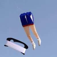 风筝新款软体风筝成人3D充气立体风筝大型风筝网红风筝创意 三维工匠 黑色裙子+100米线板