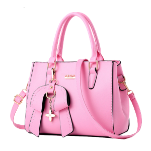 斯妮拉 轻奢高级质感女包2023新款包包女韩版甜美时尚女包斜挎单肩手提包小包 粉红色