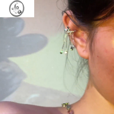 JiMi流苏小蝴蝶耳骨夹无耳洞女小众设计高级感ins简约个性耳环耳饰夏