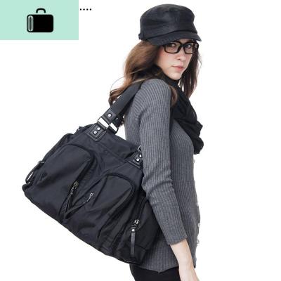 韩版女用短途旅行尼龙防水大包多口袋休闲大容量单肩斜挎包NEW LAKE女斜挎包