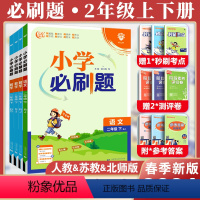 [热卖3本套]必刷题(语数)+同步字帖 二年级上 [正版]2024小学二年级上下册语文数学英语全套人教版苏教版北师版小学