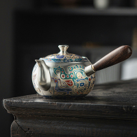 MULTIPOTENT茶壶功夫茶具泡茶壶陶瓷煮水壶敦煌侧把壶大师郑文强收藏价值作品