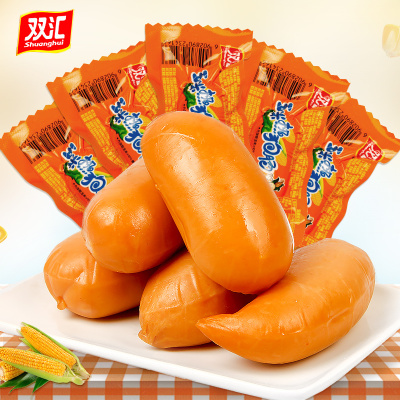 双汇火腿肠整箱泡面拍档香辣玉米热狗肠32g*60休闲即食零食小吃