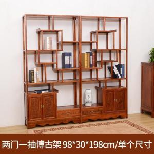 BONJEAN博古架实木中式多宝阁仿古客厅隔断置物古董茶叶展示架榆木陈列柜