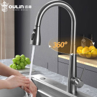 欧琳(OULIN)厨房水龙头冷热水小蛮腰抽拉龙头 L009H 出水方式 气泡/花洒/刀片式