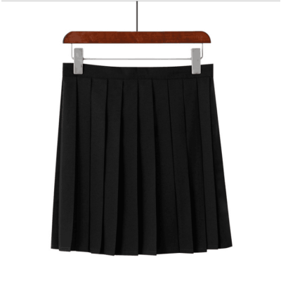 暖青汇日系jk裙百搭制服中长裙学院风纯色班服高端显瘦大码百褶女半身裙