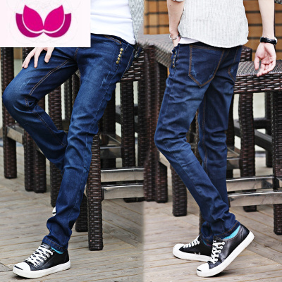 七斓2023复古牛仔裤男款弹力九分修身小脚裤日系百搭潮牌长裤子