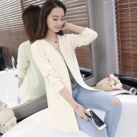 迪鲁奥（DILUAO)秋季女装2021新款针织开衫女长款韩版宽松显瘦毛衣外套女潮新款女装