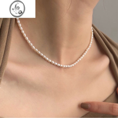 JiMi手作复古施家小米珍珠项链女潮网红ins颈链高级感锁骨链法式