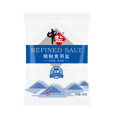 白玉兰加碘精制食用盐 400g*6袋装 中盐品质保证 新老包装交替发货