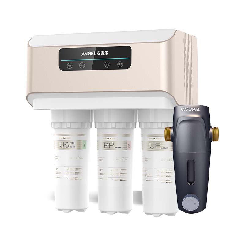 安吉尔净水器家用直饮V6净饮机 1.46升/分钟净水机J2605-ROB60(A8)+J3217前置过滤器