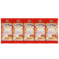 三只松鼠小白杏核休闲杏核仁休闲坚果零食香脆干果小吃80g*5袋