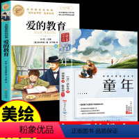 [2册]童年+爱的教育 [正版]爱的教育+童年 六年级必读课外书彩图原著完整版高尔基 三四五六年级上下册小学生快乐读书吧