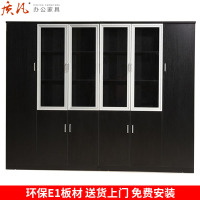 质凡黑浮雕办公柜收纳储物柜