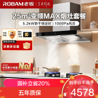 老板(ROBAM)烟灶套餐 25m³油烟机燃气灶套装 顶吸油烟机套装 烟灶套装5.2kW定时灶具 65X3S+51B0A