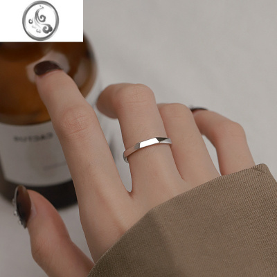 JiMi戒指素圈女小众设计2022年新款潮食指戒高级感轻奢时尚个性