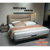 科朔真皮床现代简约皮床工厂展厅实拍轻奢风网红床C915