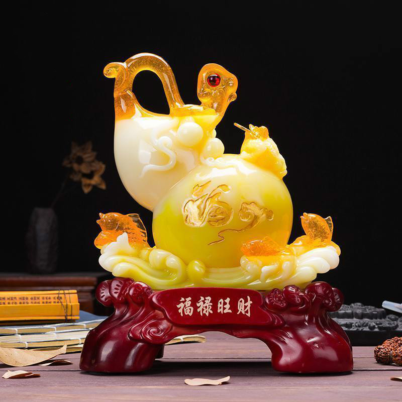 美帮汇貔貅葫芦摆件工艺品家居摆设酒柜创意客厅装饰品开业礼品