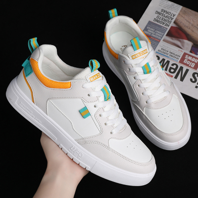 绛天小白鞋子男潮鞋休闲板鞋青少年学生2021春季新款潮流百搭男鞋