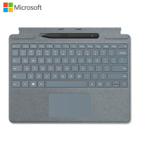 微软 Surface Pro专业键盘盖+超薄触控笔2 适用Pro11 /Pro10 /Pro 9 /Pro8 /X冰晶蓝