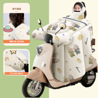 正雨电动车挡风被冬季加大加厚防水电瓶摩托车防寒保暖挡风罩新款9063