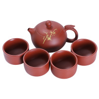 卫未来 紫砂功夫茶具套装 一壶四杯 套