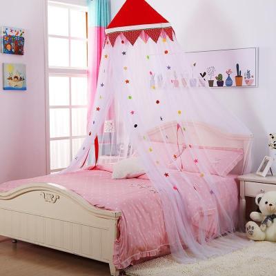 家柏饰(CORATED)圆顶吊挂印花蚊帐圆顶帐加大圆顶蚊帐双人蚊帐