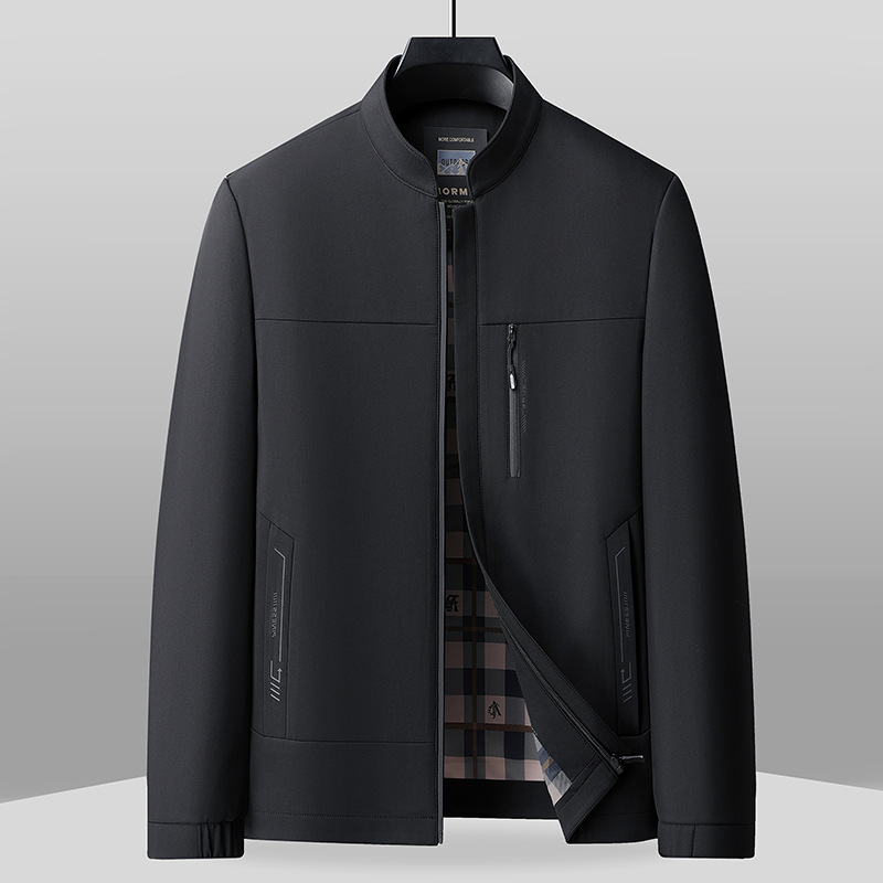 新款爸爸装50岁春季夹克中老年男式外套40-50岁中年服装男大码