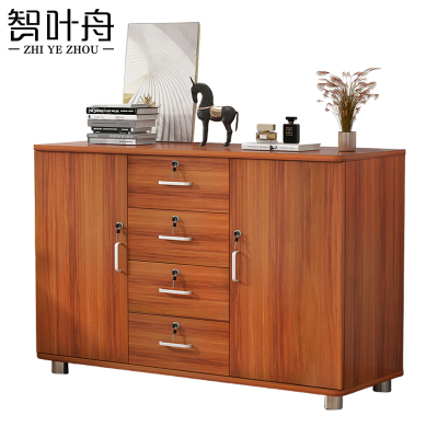 智叶舟文件资料柜两门中四抽100*40*80cm台