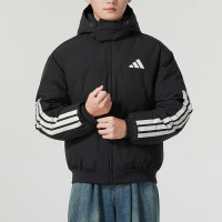 阿迪达斯 (adidas)男装新款加厚防寒连帽舒适保暖时尚短款鸭绒羽绒服 JG3845 ZP