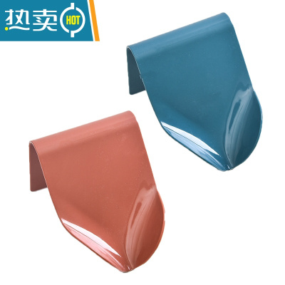 敬平肥皂盒免打孔香皂盒肥皂架沥水卫生间壁挂置物架子塑料式浴室 深蓝色+砖红色[两只装]